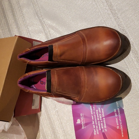 Bionica New Shoes Leather SlipOn Comfort Wedge Loafer Women's 10 - Picture 8 of 17